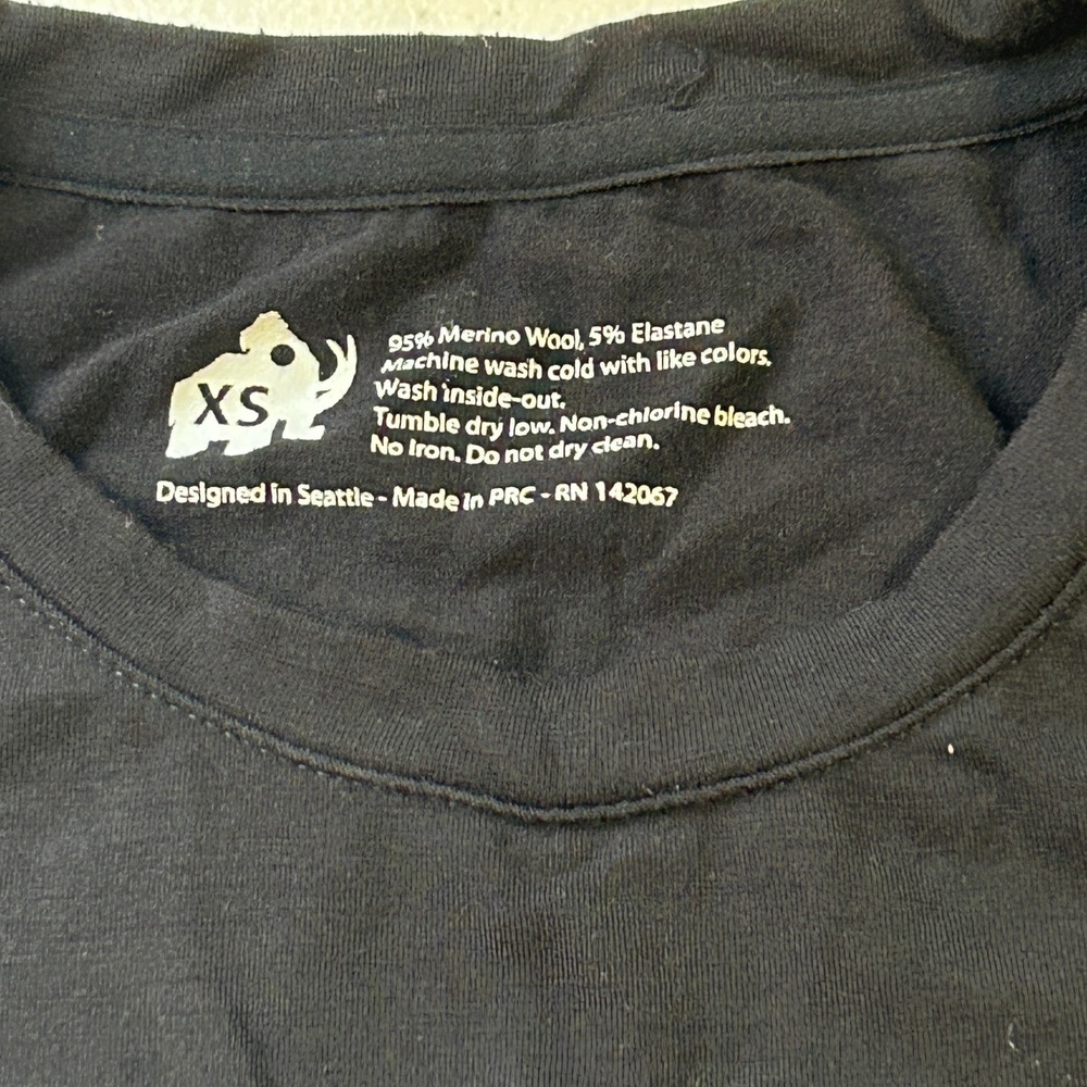 Woolly Clothing Merino Wool Tank Top XS Black Cropped Activewear Base Layer - Picture 3 of 5